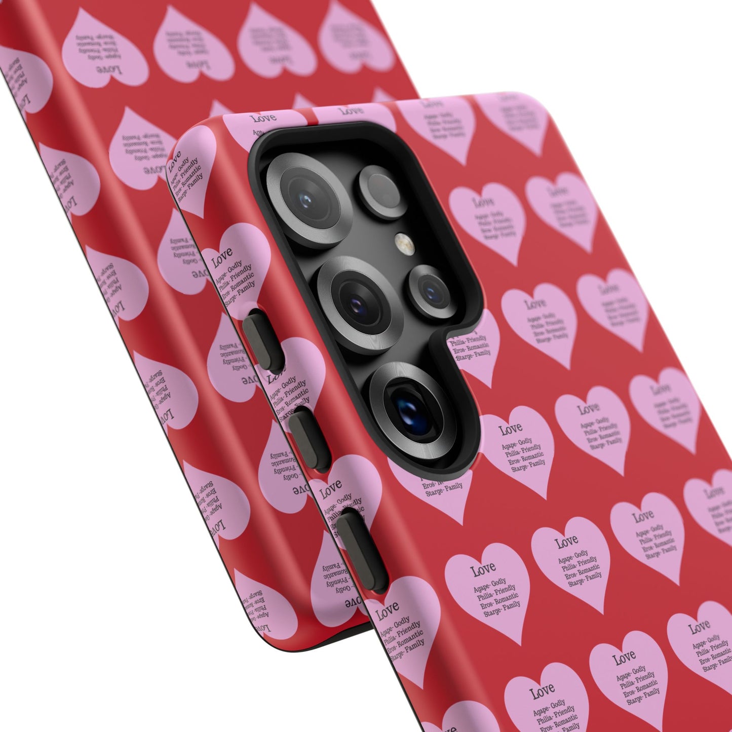 Hearts-A-Flutter Phone Case (Samsung)(Dark red)