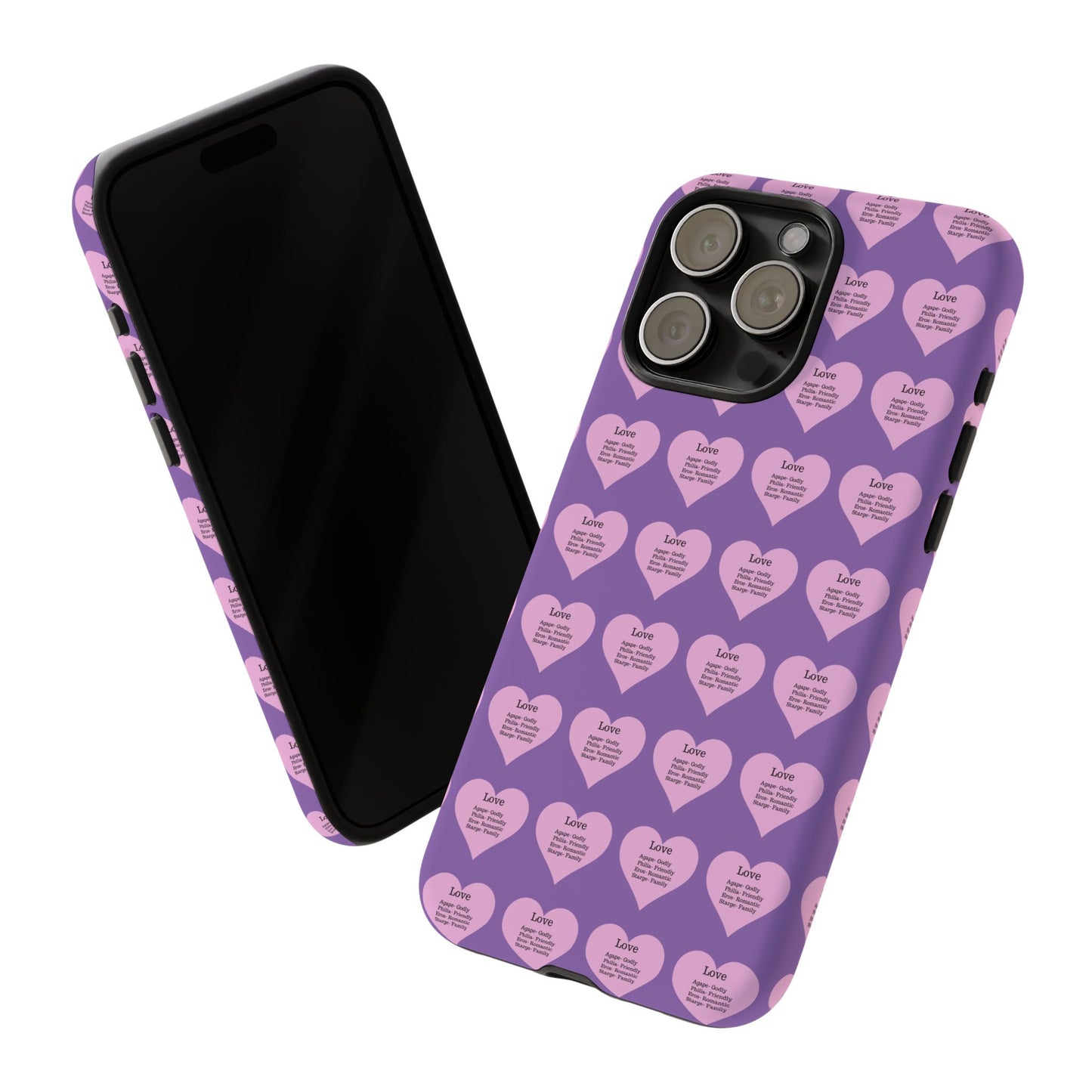 Hearts-A-Flutter Phone Case (iPhone, Google Pixel)(Light purple)