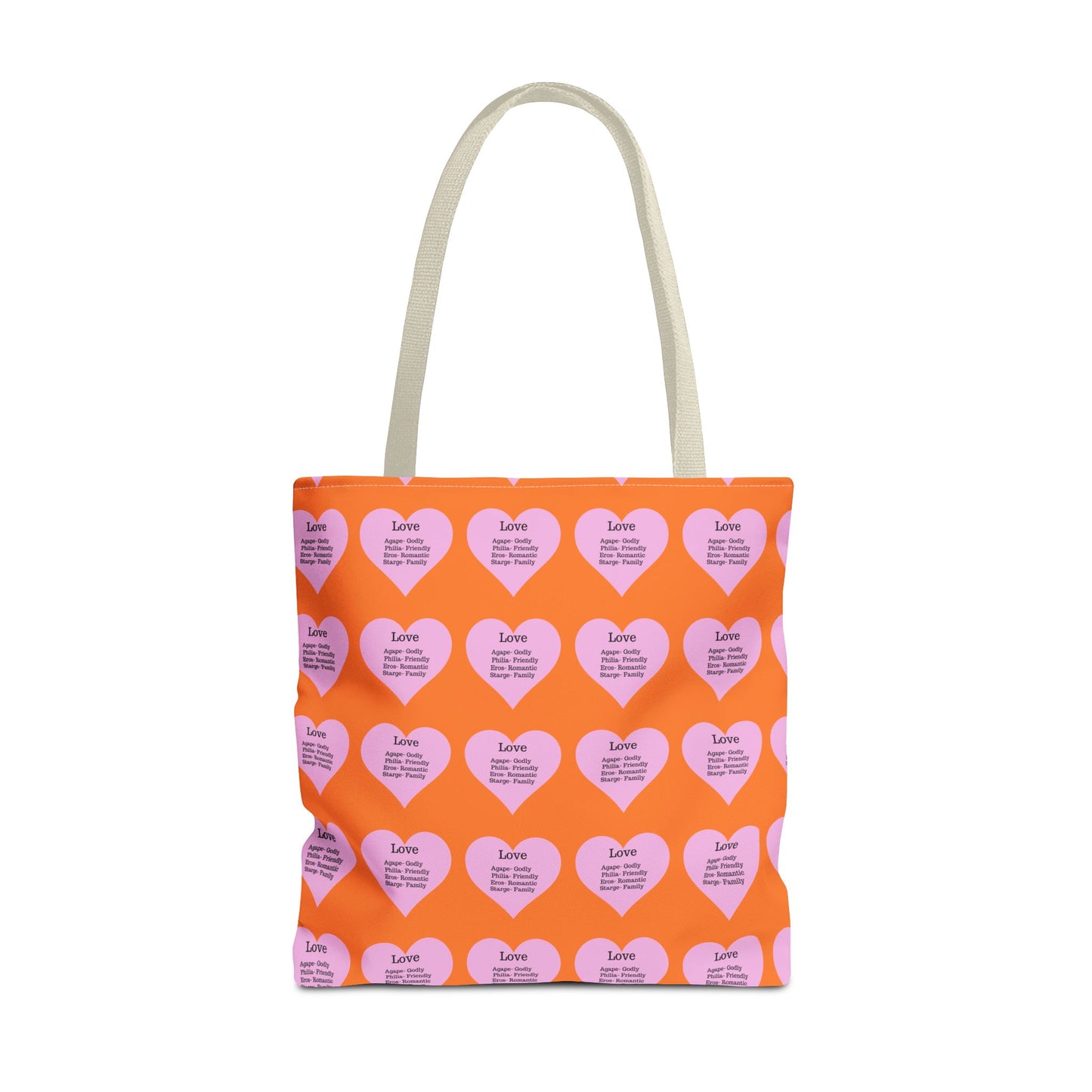 Pink Hearts Tote Bag (Crusta)