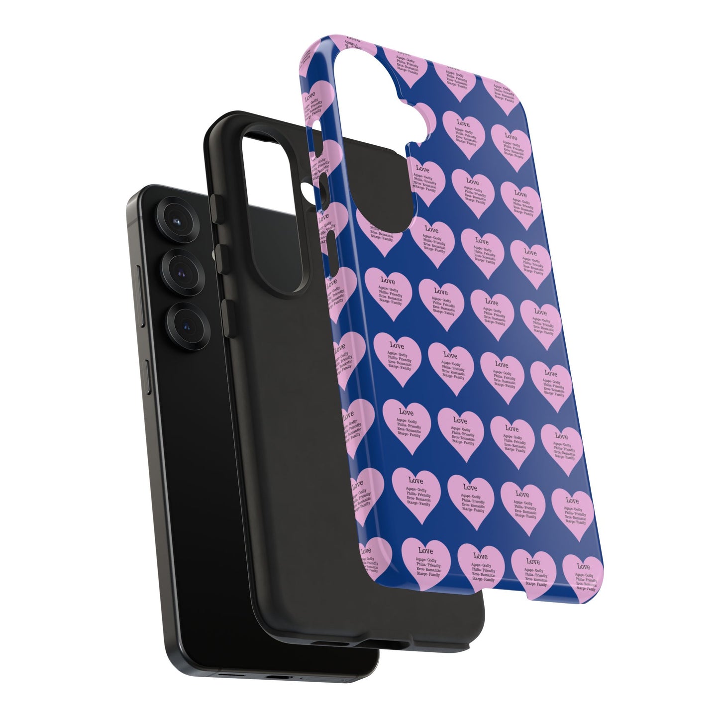Hearts-A-Flutter Phone Case (Samsung)(Dark blue)