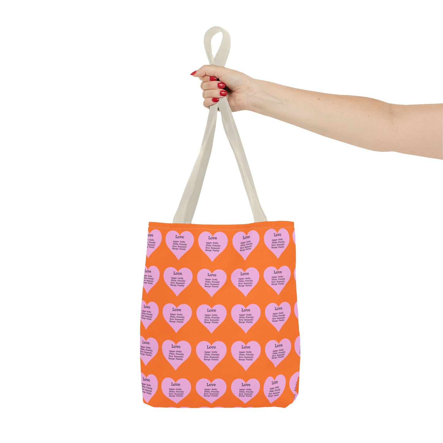 Pink Hearts Tote Bag (Crusta)