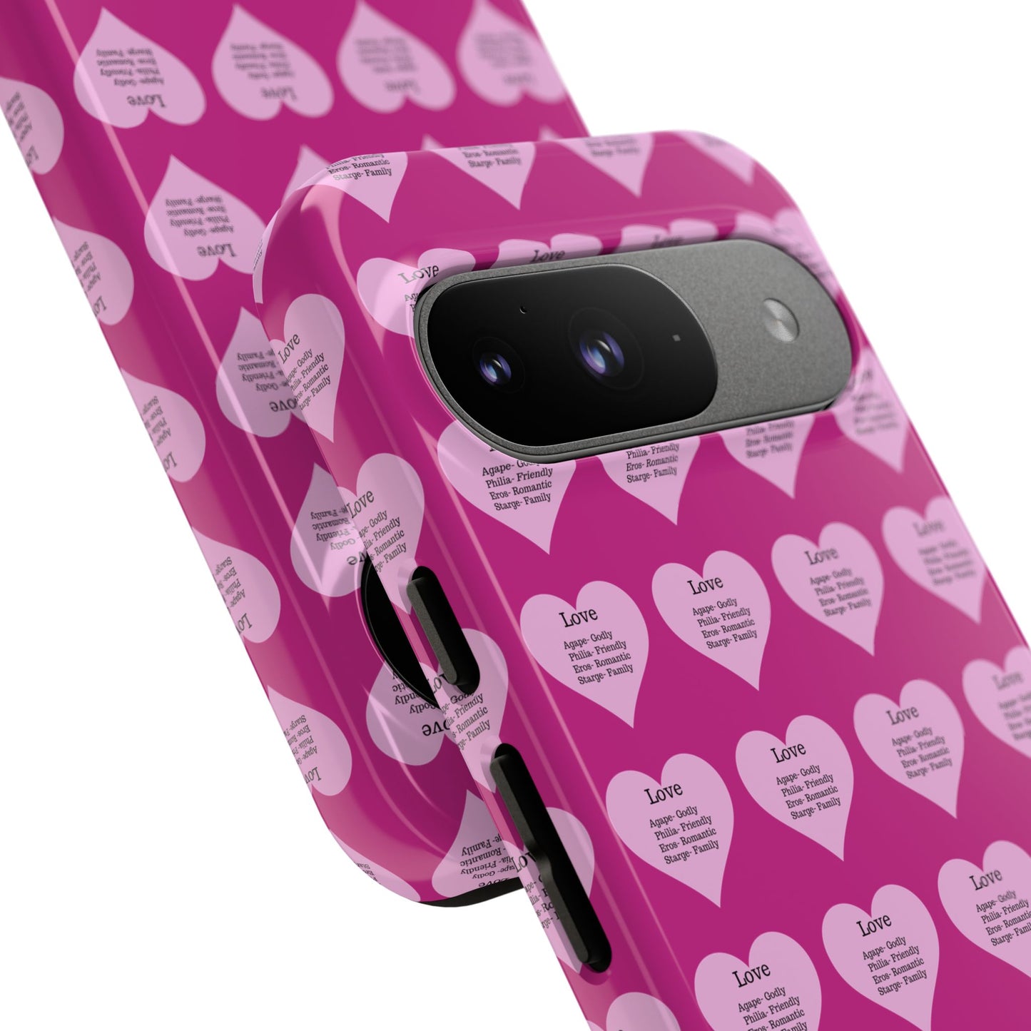 Hearts-A-Flutter Phone Case (iPhone, Google Pixel)(Pink)