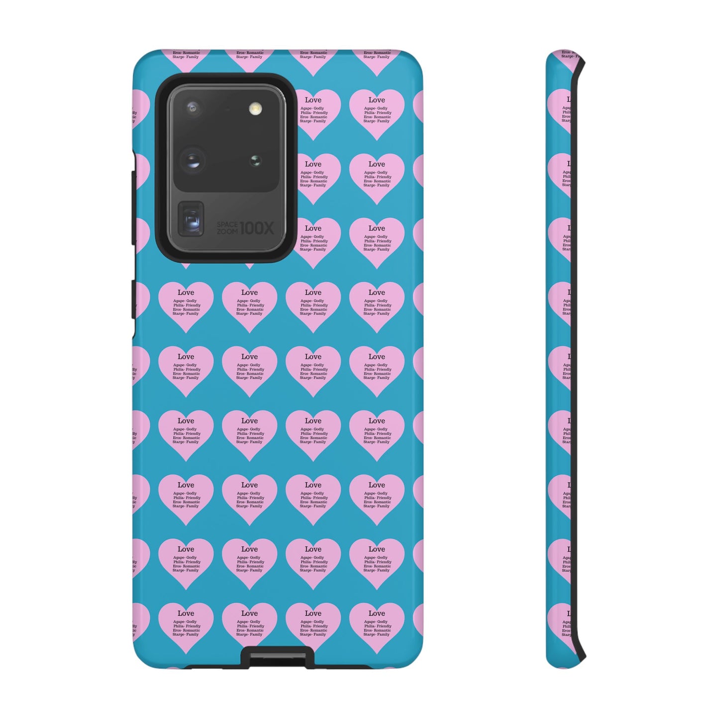 Hearts-A-Flutter Phone Case (Samsung)(Turquoise)
