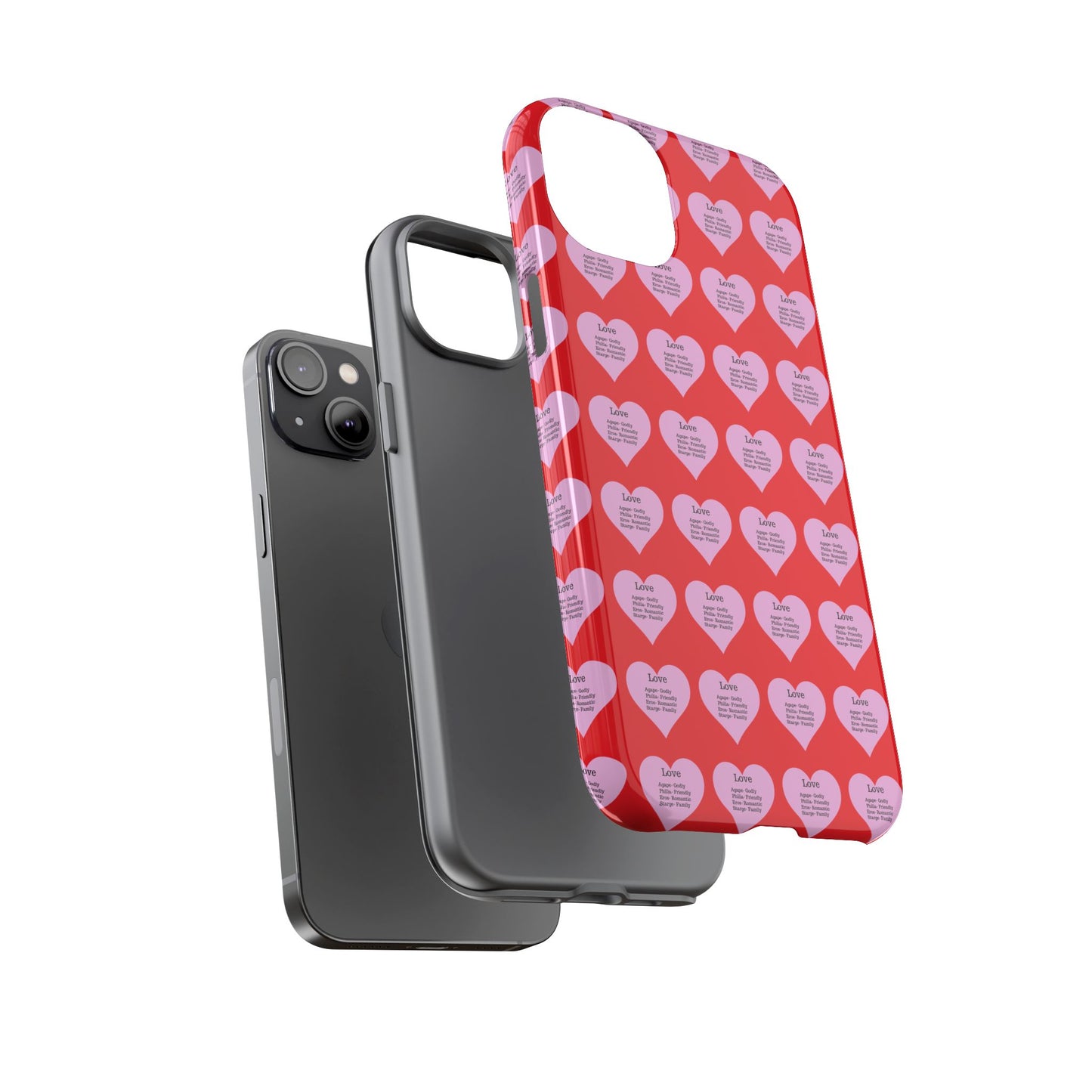 Hearts-A-Flutter Phone Case (iPhone, Google Pixel)(Red)