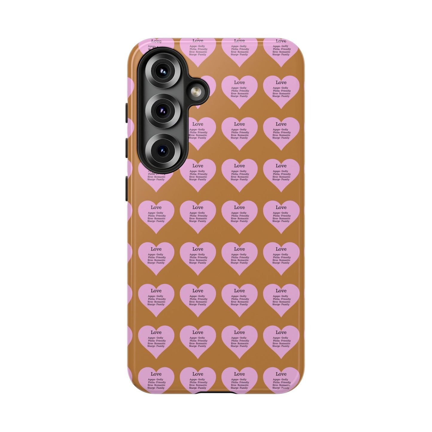 Hearts-A-Flutter Phone Case (Samsung)(Light brown)