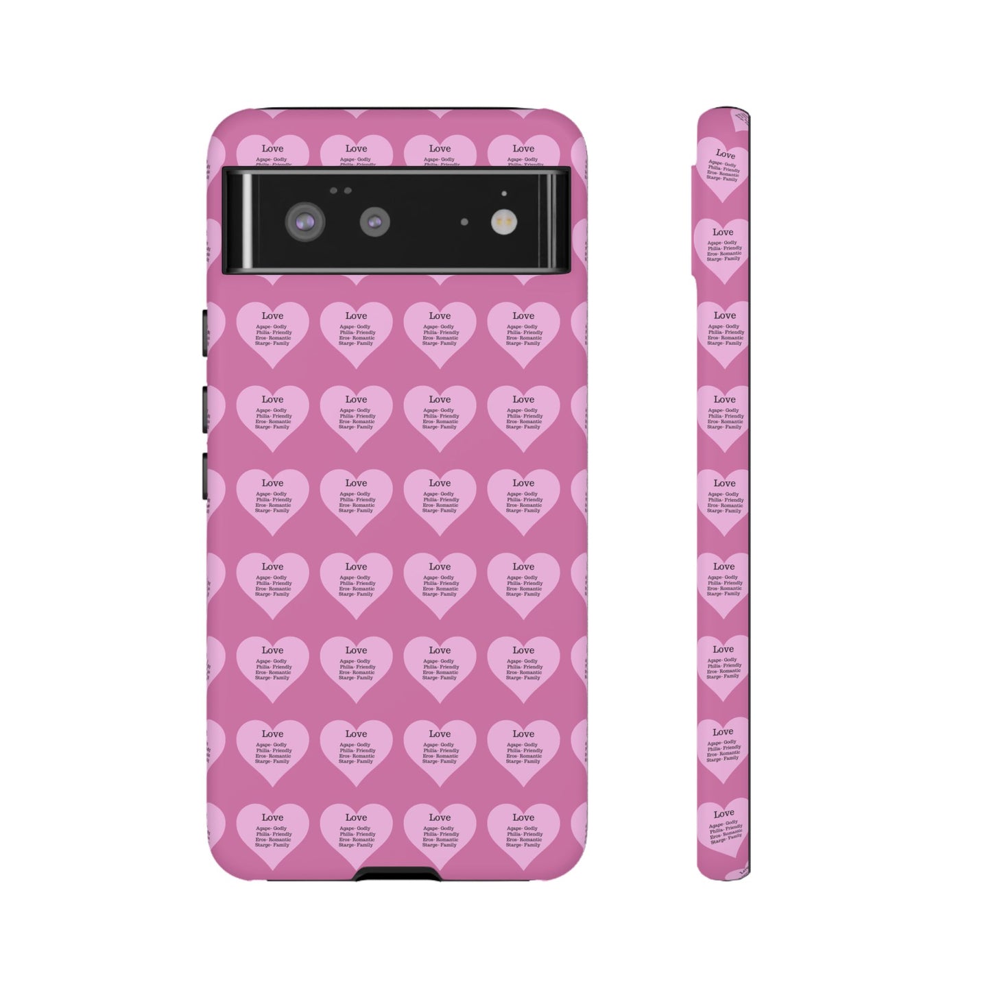 Hearts-A-Flutter Phone Case (iPhone, Google Pixel)(Light pink)