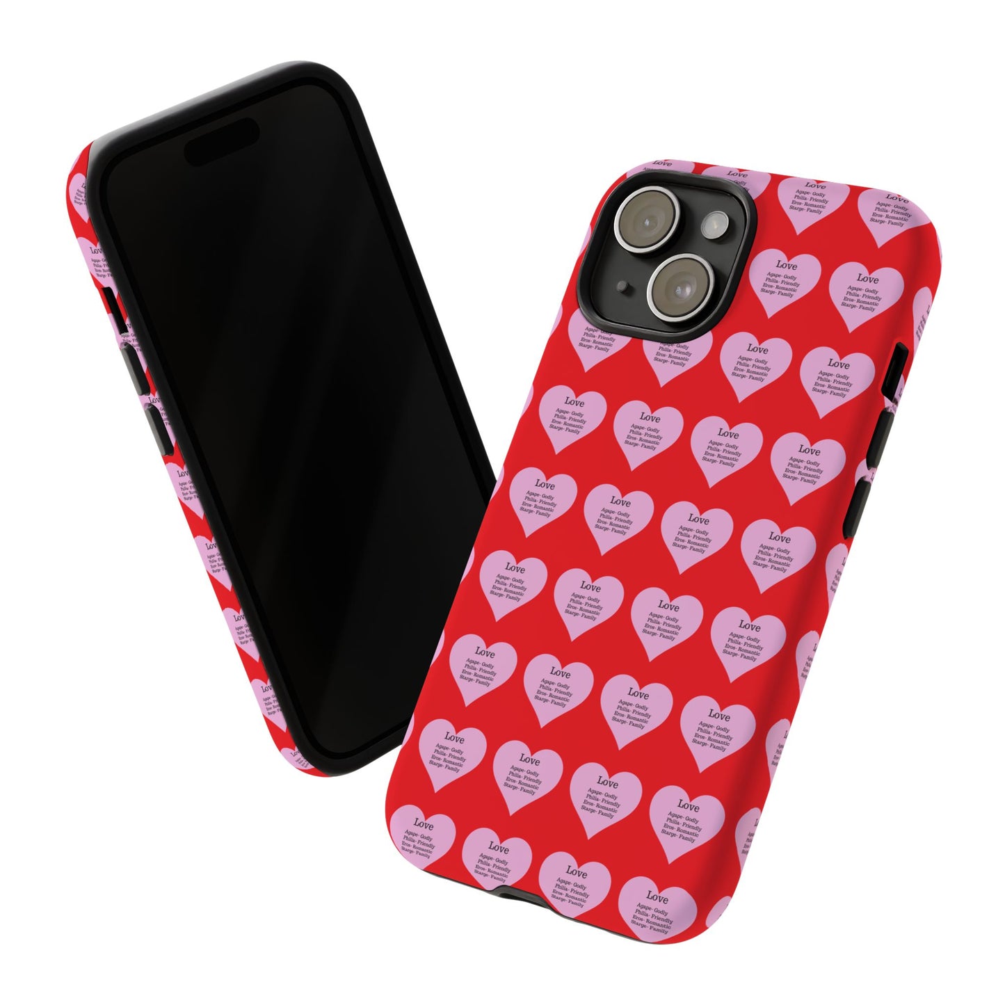 Hearts-A-Flutter Phone Case (iPhone, Google Pixel)(Red)