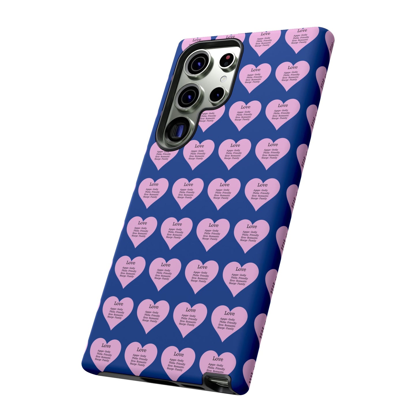 Hearts-A-Flutter Phone Case (Samsung)(Dark blue)