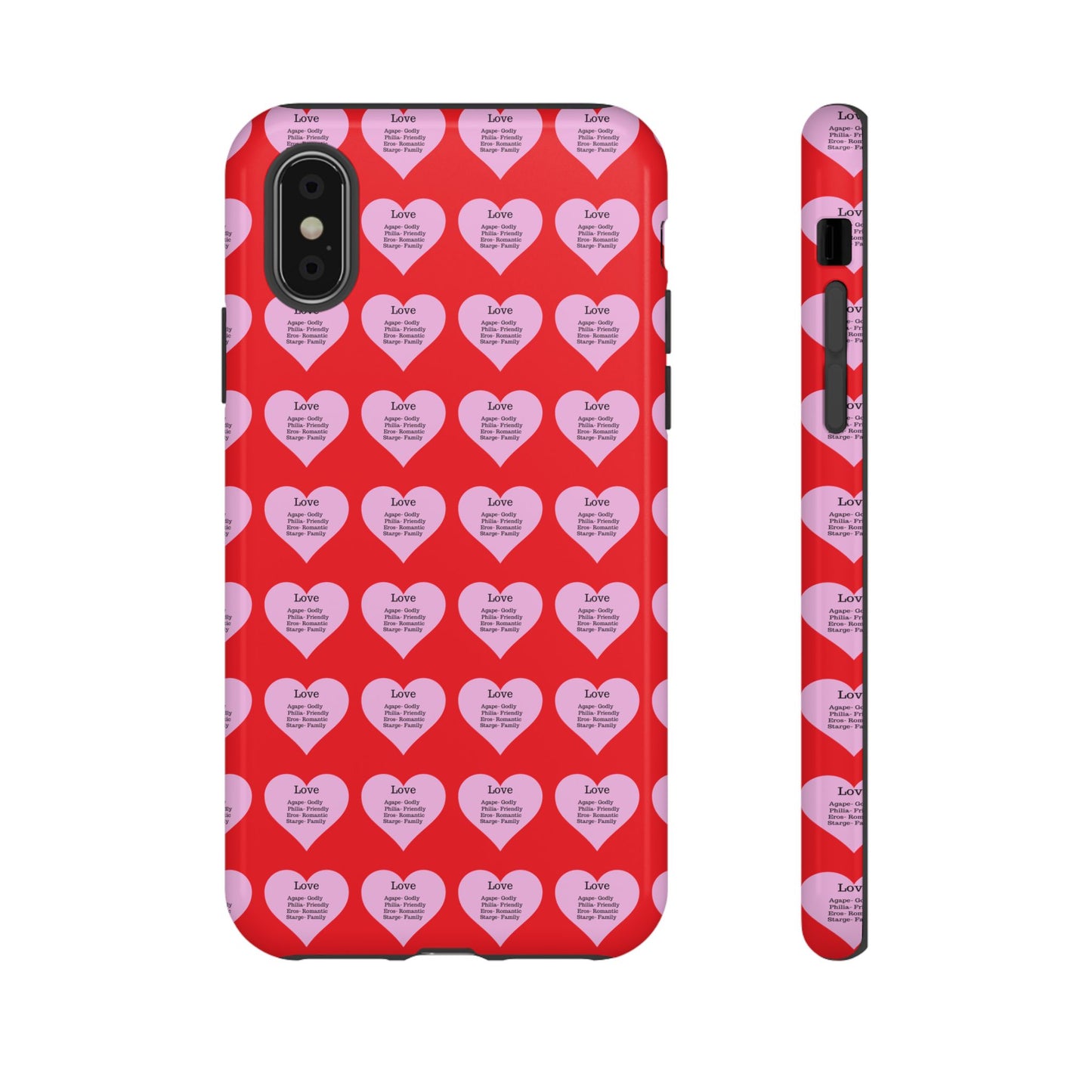 Hearts-A-Flutter Phone Case (iPhone, Google Pixel)(Red)