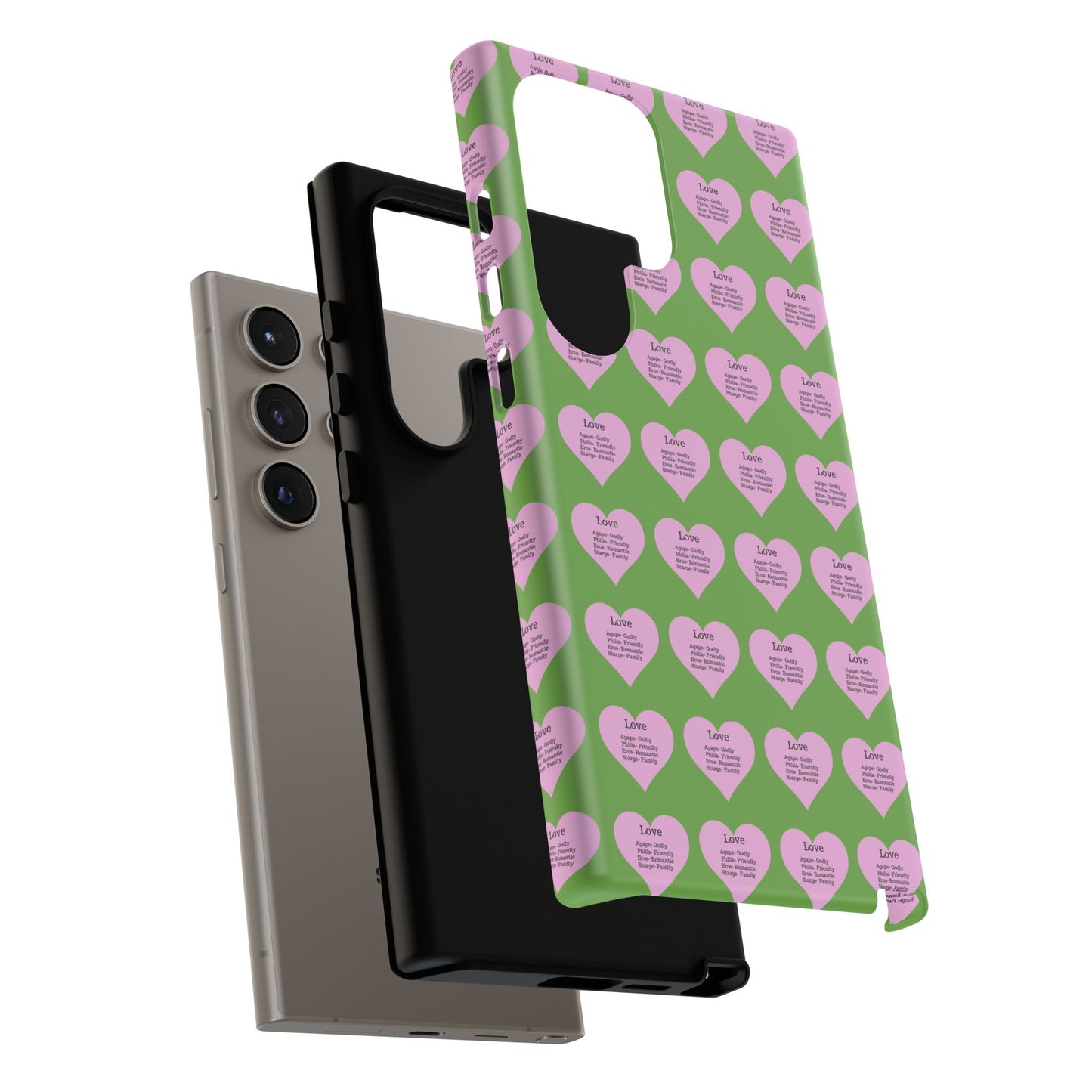 Hearts-A-Flutter Phone Case (Samsung)(Green)