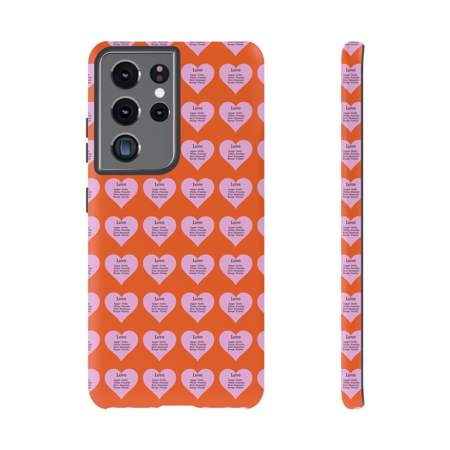 Hearts-A-Flutter Phone Case (Samsung)(Orange)