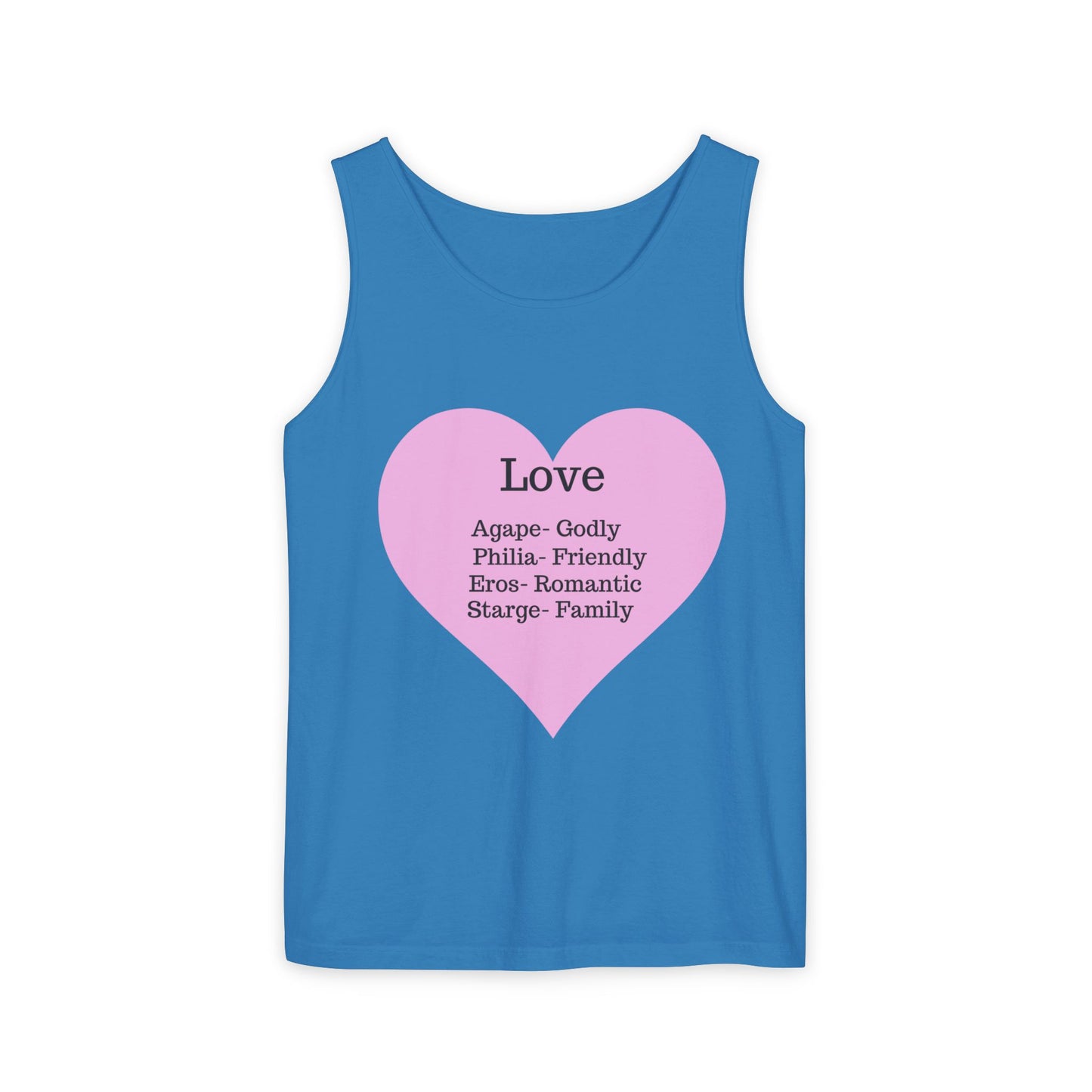 Unisex "Love" Definitions Garment-Dyed Tank Top