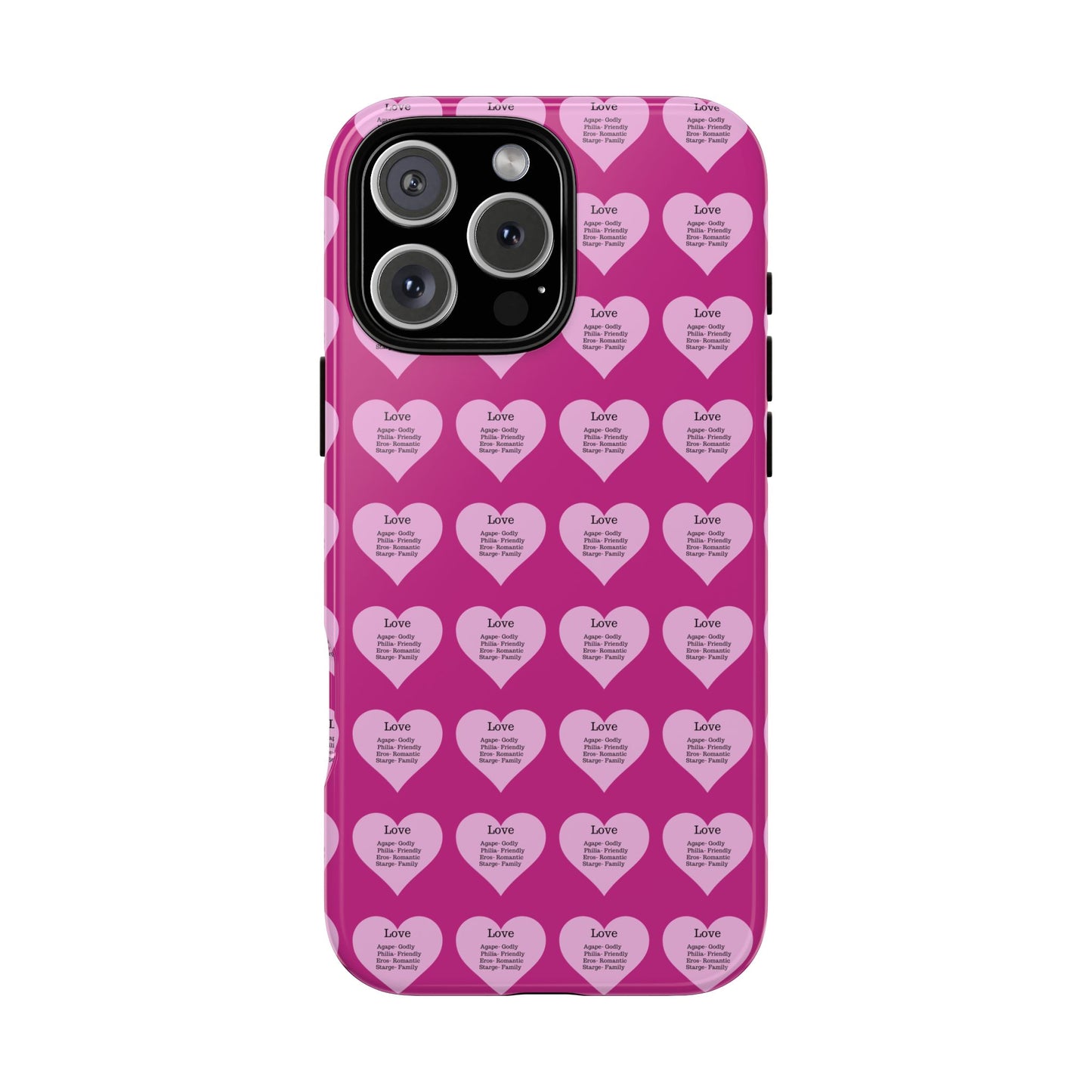 Hearts-A-Flutter Phone Case (iPhone, Google Pixel)(Pink)