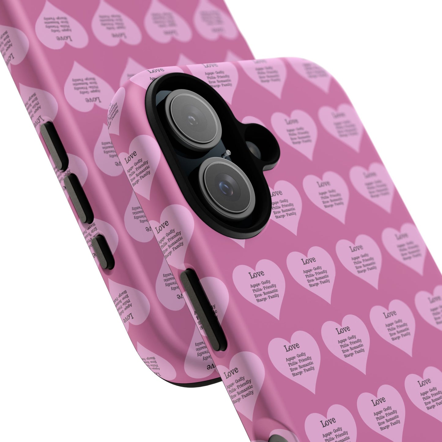 Hearts-A-Flutter Phone Case (iPhone, Google Pixel)(Light pink)