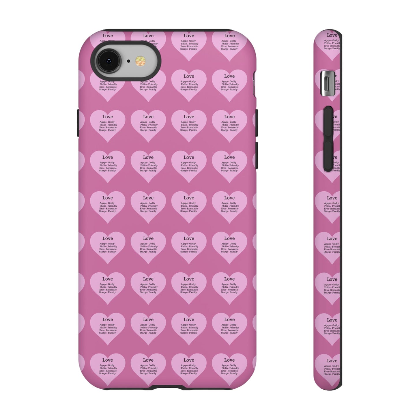 Hearts-A-Flutter Phone Case (iPhone, Google Pixel)(Light pink)