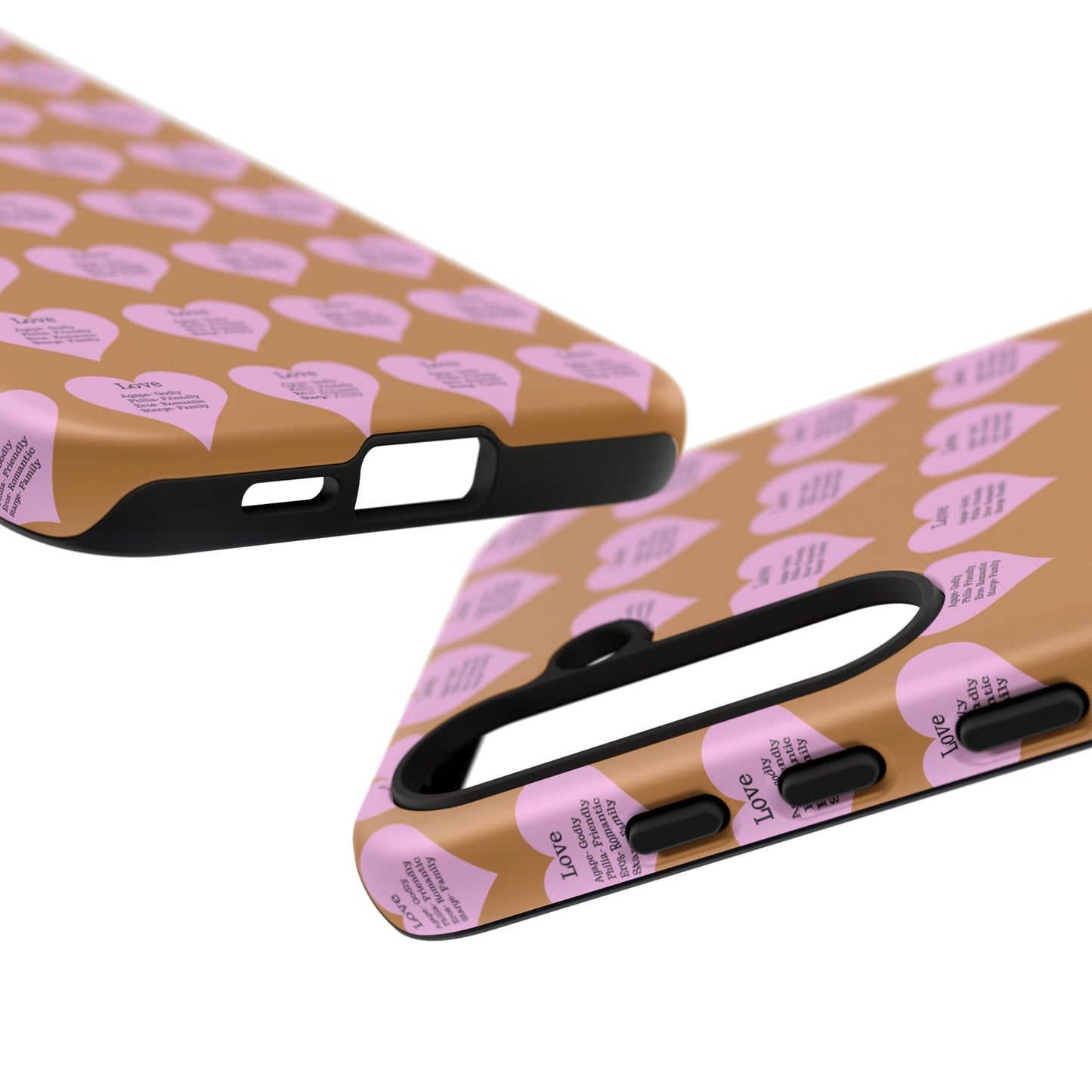 Hearts-A-Flutter Phone Case (Samsung)(Light brown)