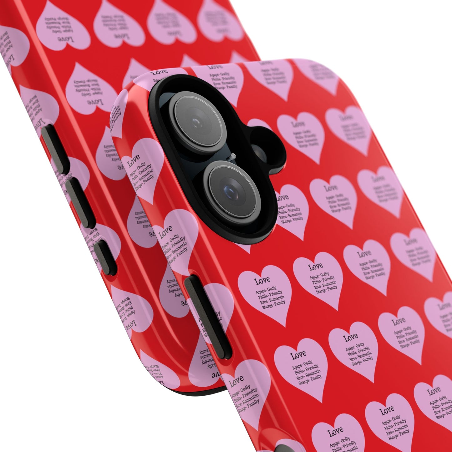 Hearts-A-Flutter Phone Case (iPhone, Google Pixel)(Red)