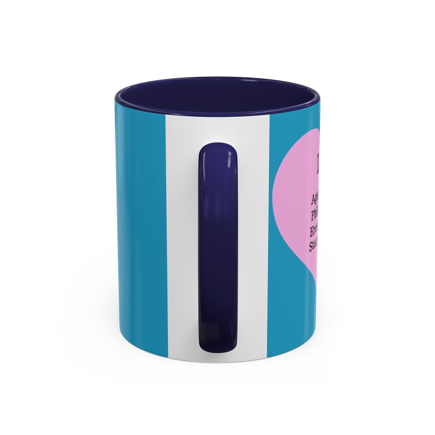 Charming Heart Accent Coffee Mug (Turquoise)