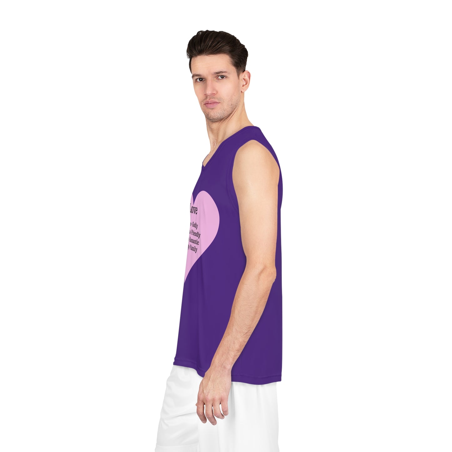 Love Heart Basketball Jersey (Purple)