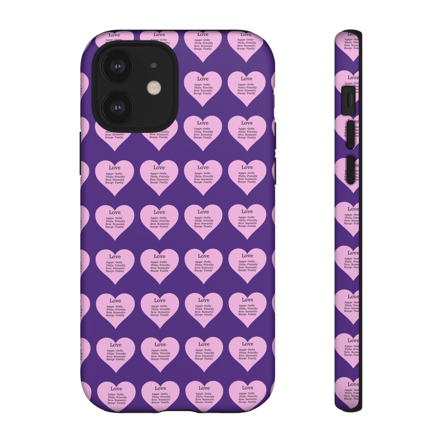 Hearts-A-Flutter Phone Case (iPhone, Google Pixel)(Purple)