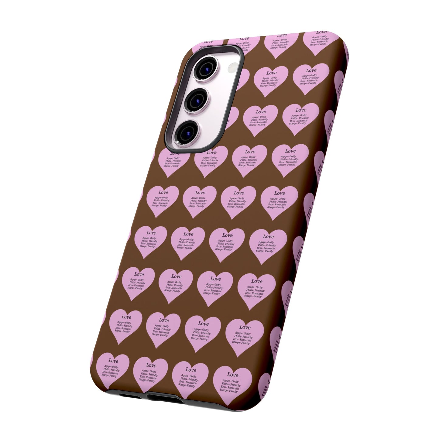 Hearts-A-Flutter Phone Case (Samsung)(Brown)