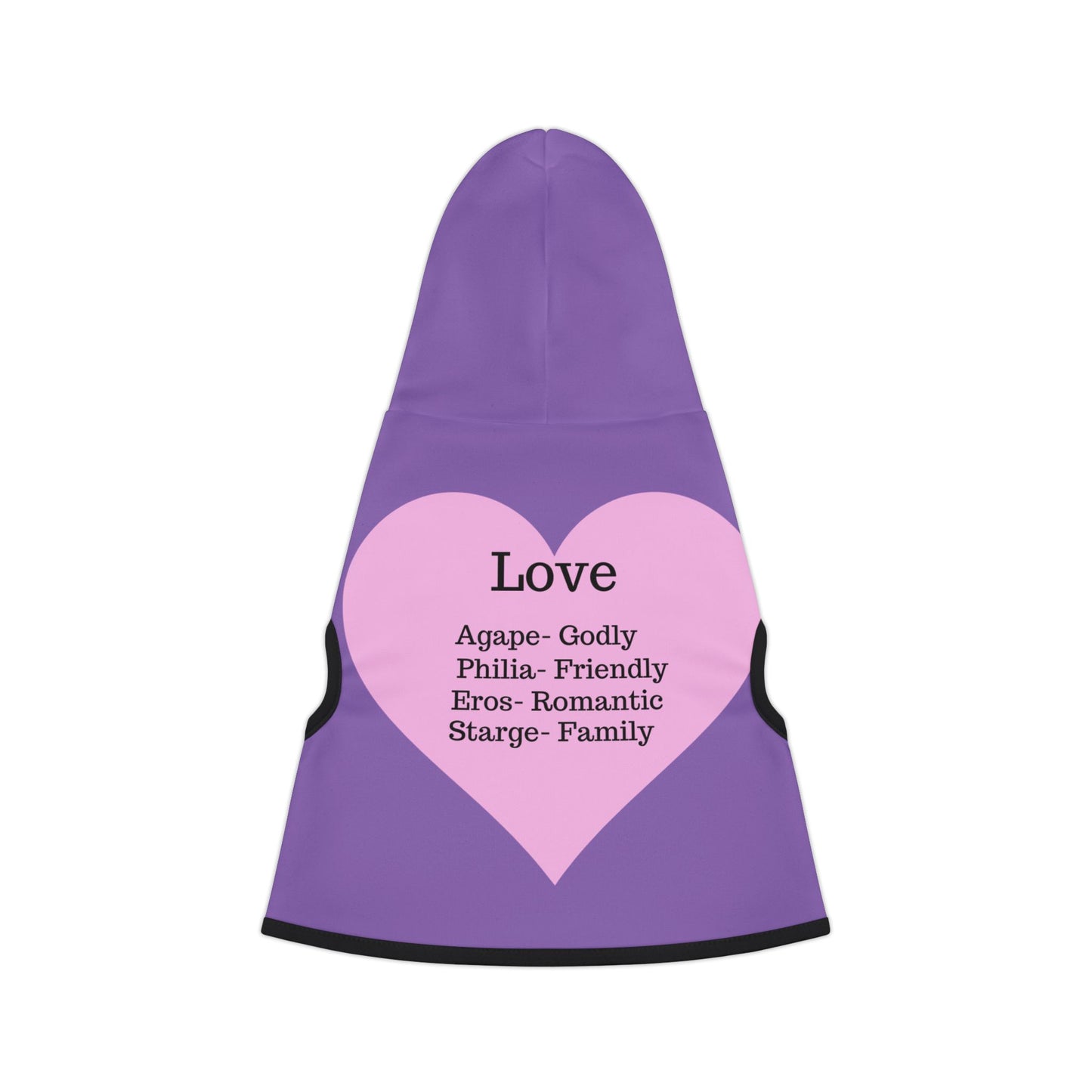 Charming Heart Pet Hoodie (Light purple)