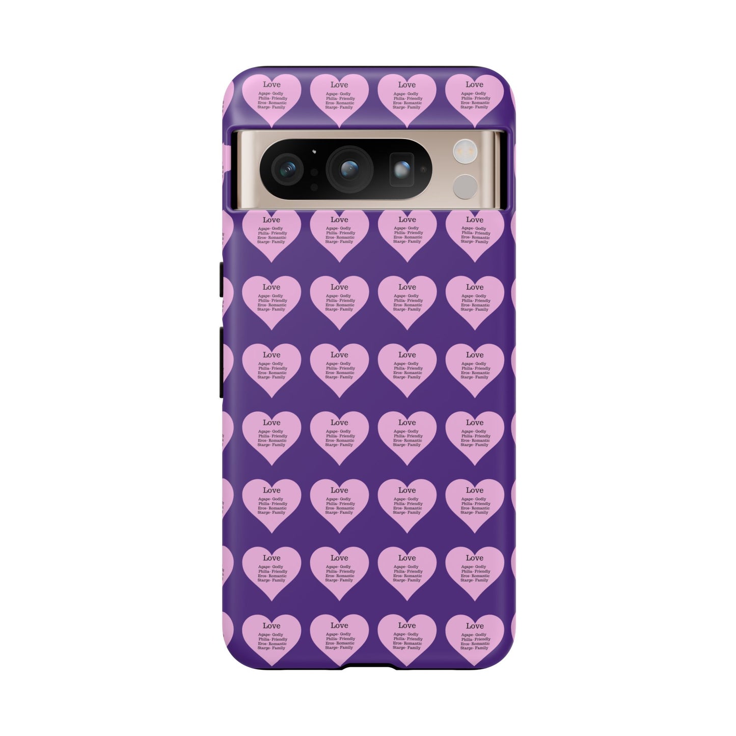 Hearts-A-Flutter Phone Case (iPhone, Google Pixel)(Purple)