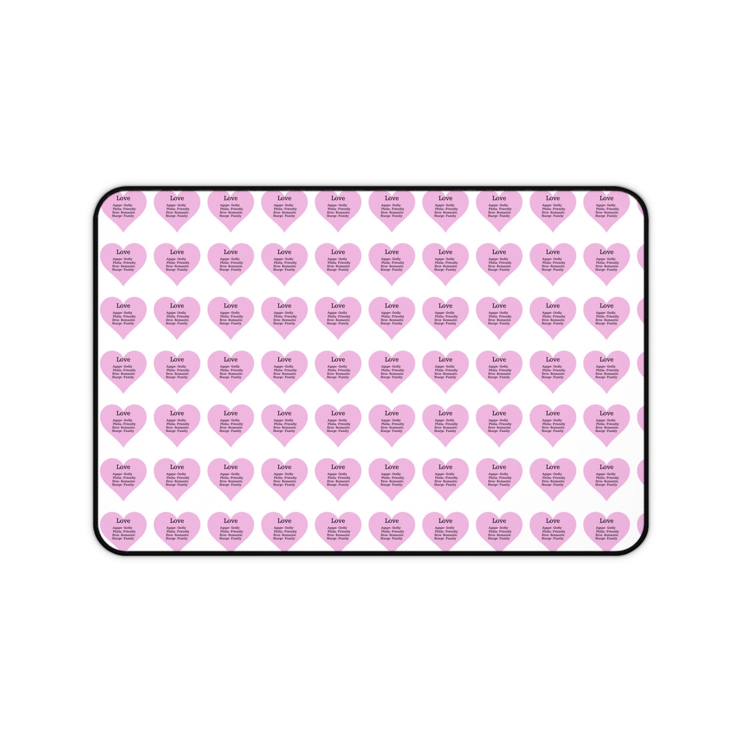 Love Hearts Desk Mat (White)