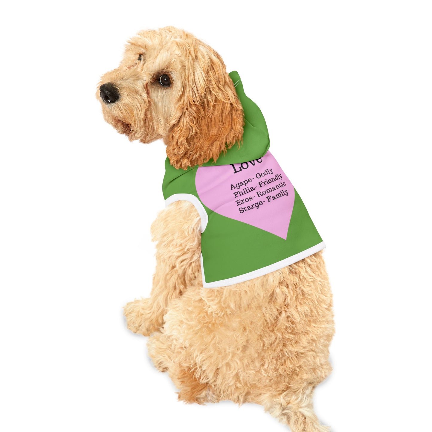 Charming Heart Pet Hoodie (Green)