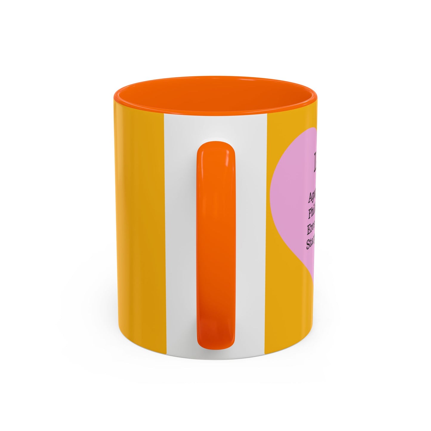 Charming Heart Accent Coffee Mug (Yellow)