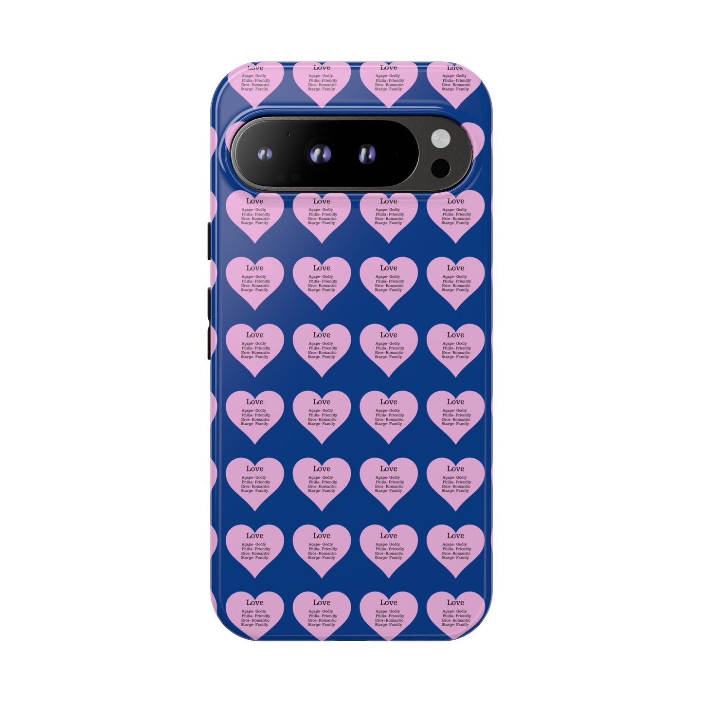 Hearts-A-Flutter Phone Case (iPhone, Google Pixel)(Dark blue)