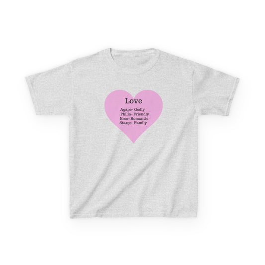 The Meaning of Love Kids T-Shirt | Heart Graphic Tee