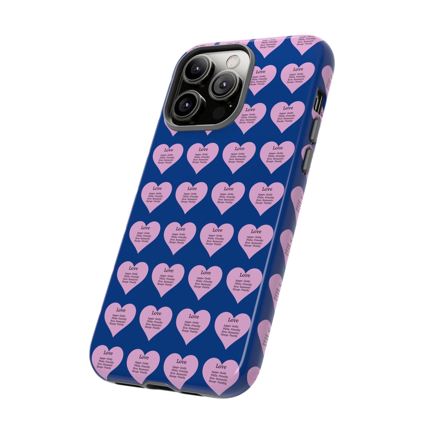 Hearts-A-Flutter Phone Case (iPhone, Google Pixel)(Dark blue)