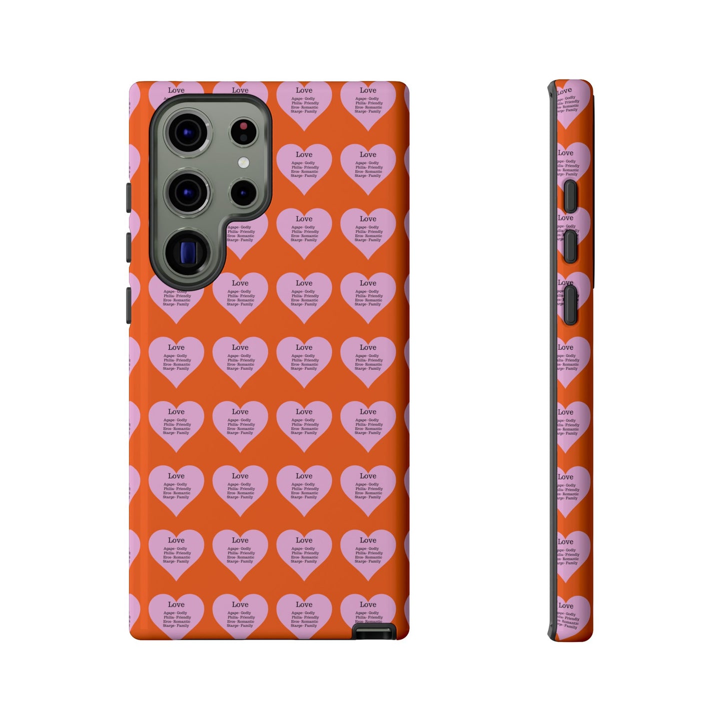Hearts-A-Flutter Phone Case (Samsung)(Orange)