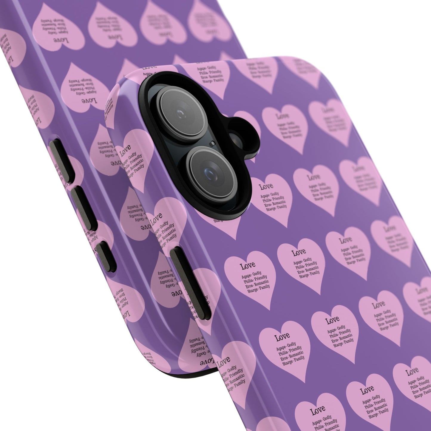 Hearts-A-Flutter Phone Case (iPhone, Google Pixel)(Light purple)