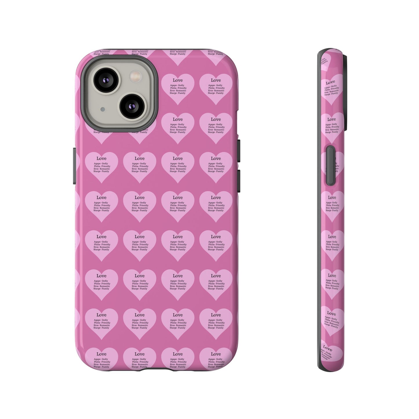Hearts-A-Flutter Phone Case (iPhone, Google Pixel)(Light pink)
