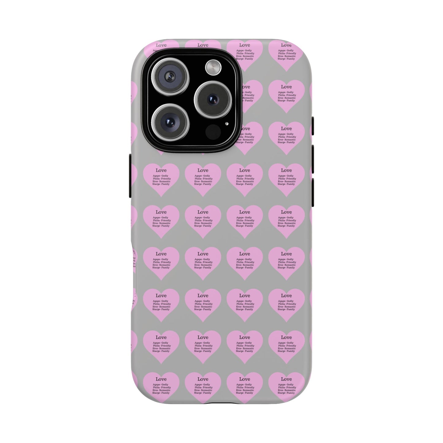 Hearts-A-Flutter Phone Case (iPhone, Google Pixel)(Light grey)