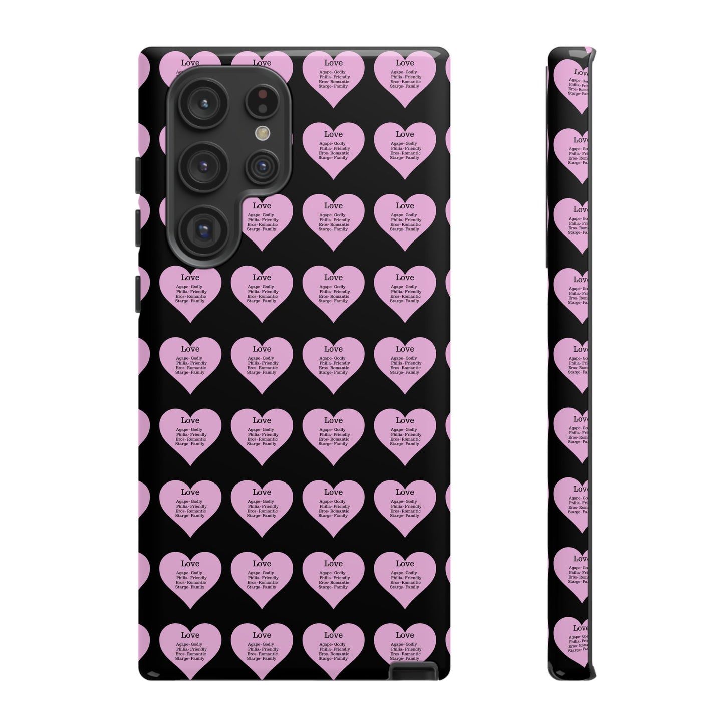Hearts-A-Flutter Phone Case (Samsung)(Black)