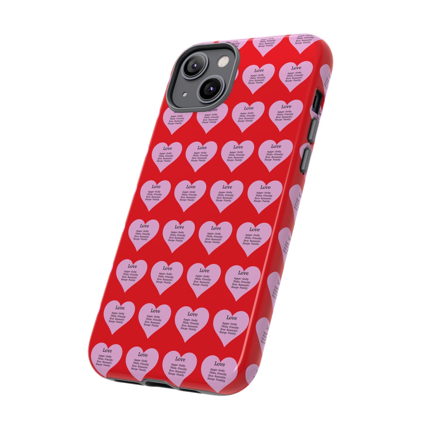 Hearts-A-Flutter Phone Case (iPhone, Google Pixel)(Red)