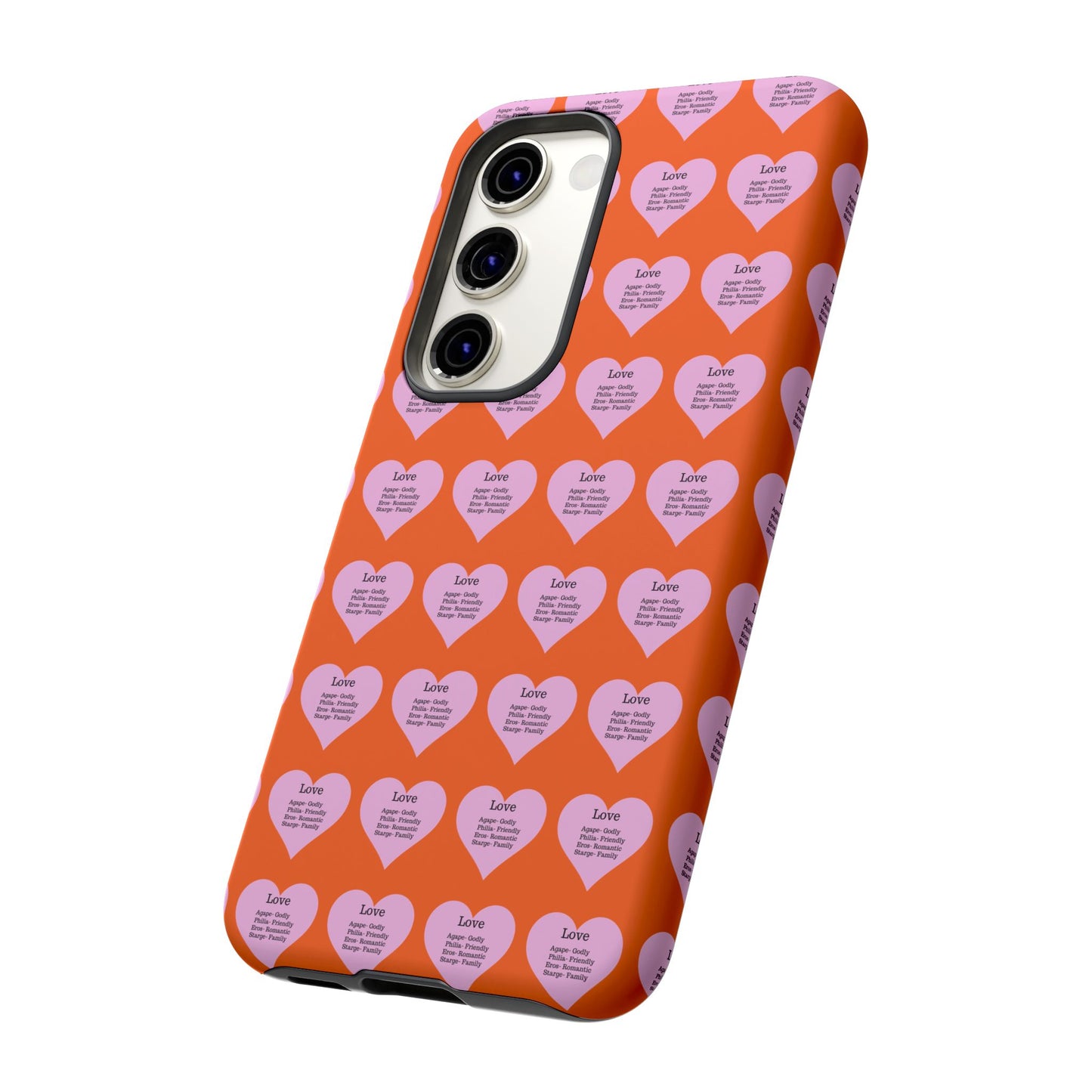 Hearts-A-Flutter Phone Case (Samsung)(Orange)