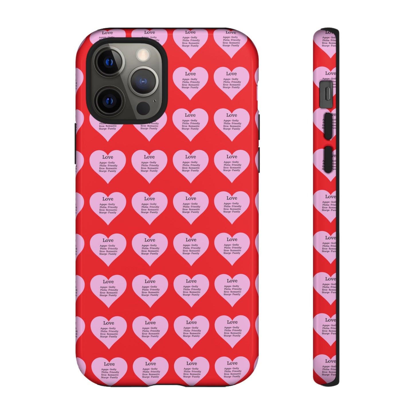 Hearts-A-Flutter Phone Case (iPhone, Google Pixel)(Red)