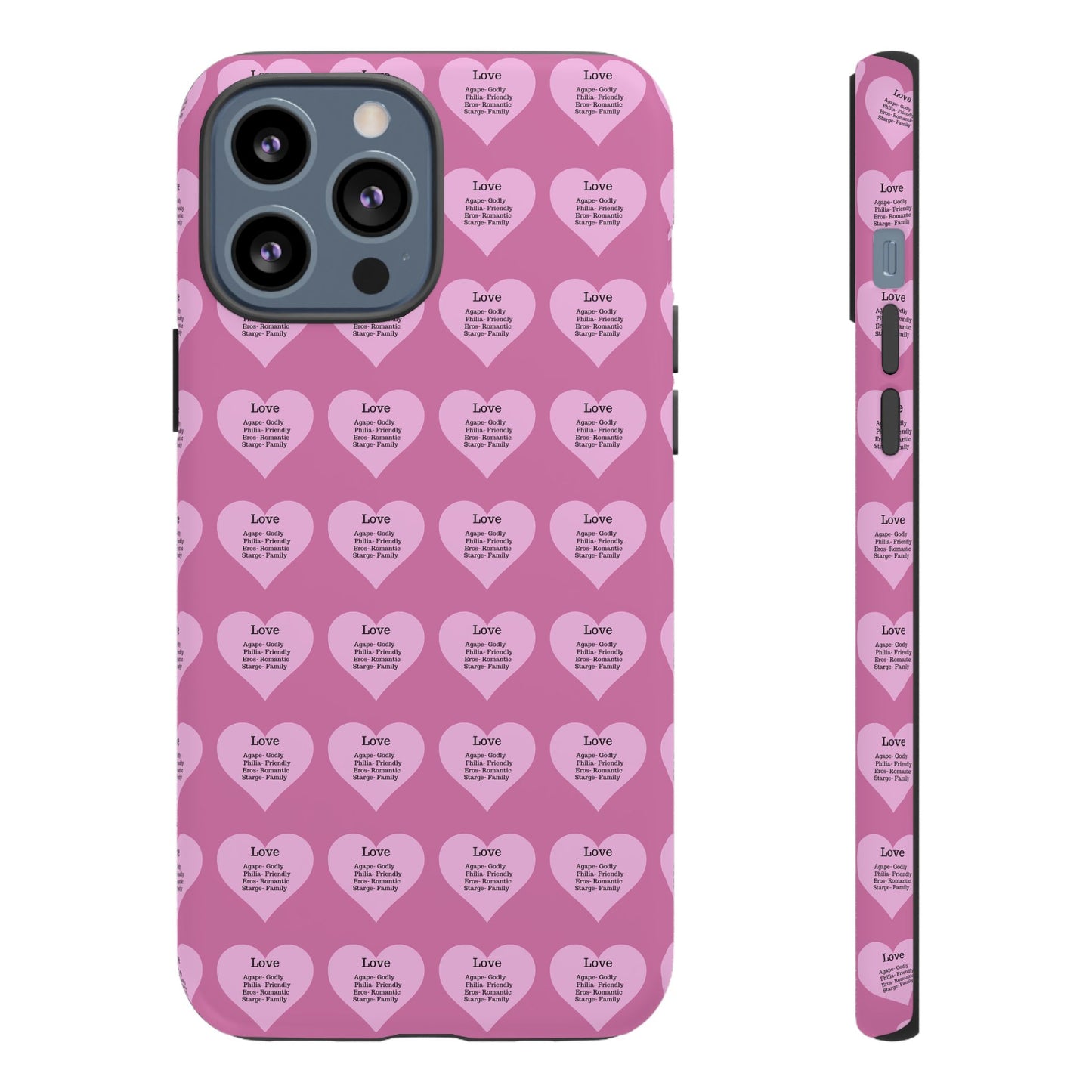 Hearts-A-Flutter Phone Case (iPhone, Google Pixel)(Light pink)