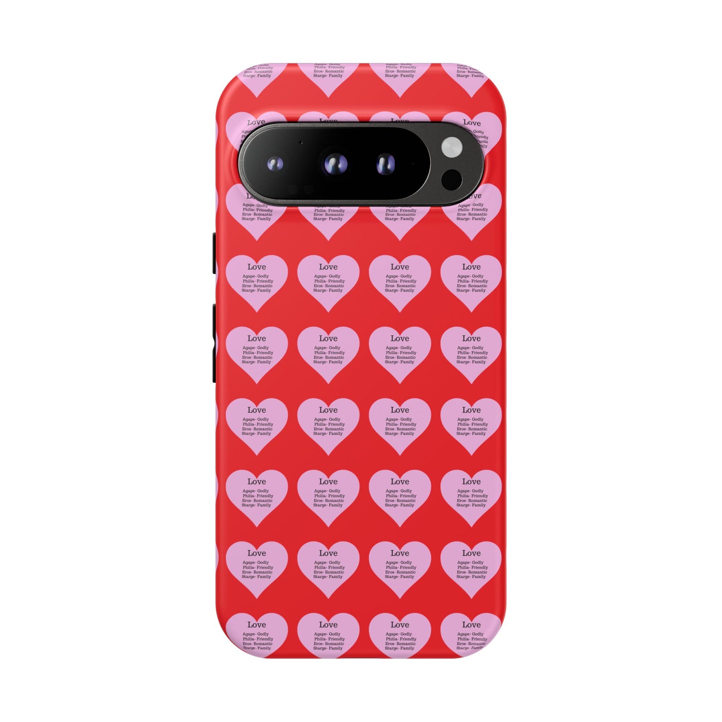 Hearts-A-Flutter Phone Case (iPhone, Google Pixel)(Red)