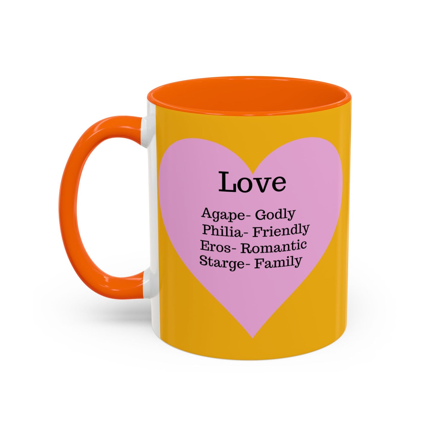 Charming Heart Accent Coffee Mug (Yellow)
