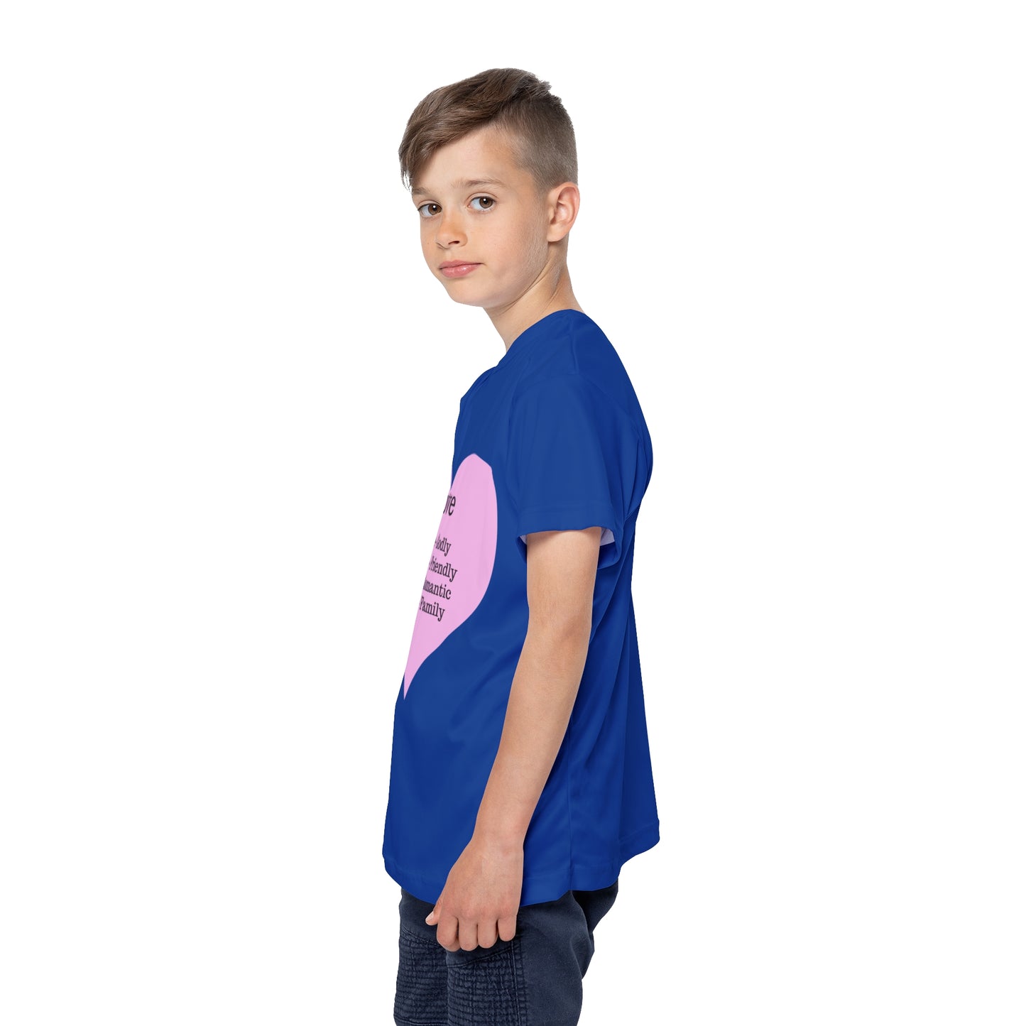 Types of Love Heart Kids Performance Jersey (Dark Blue)