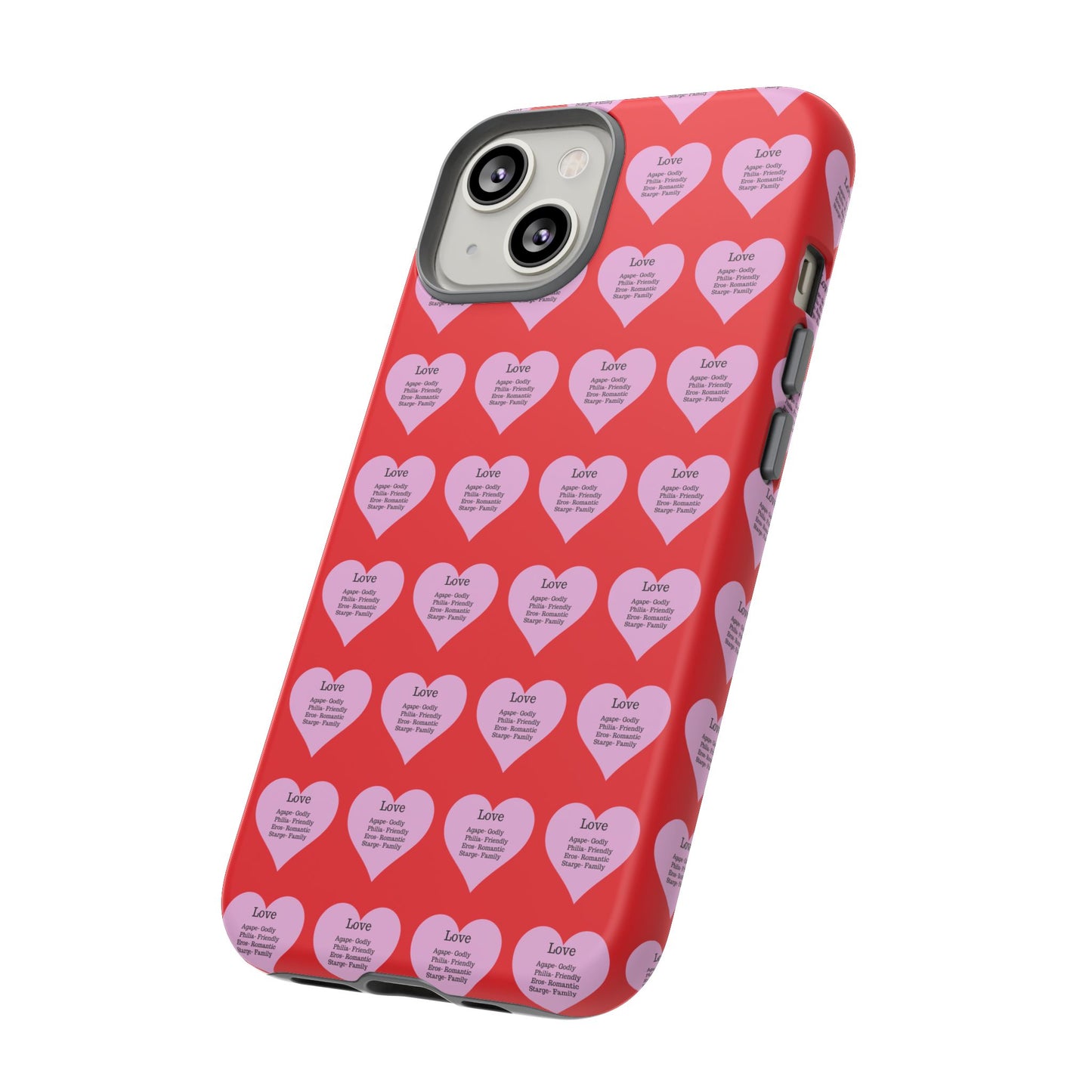 Hearts-A-Flutter Phone Case (iPhone, Google Pixel)(Red)