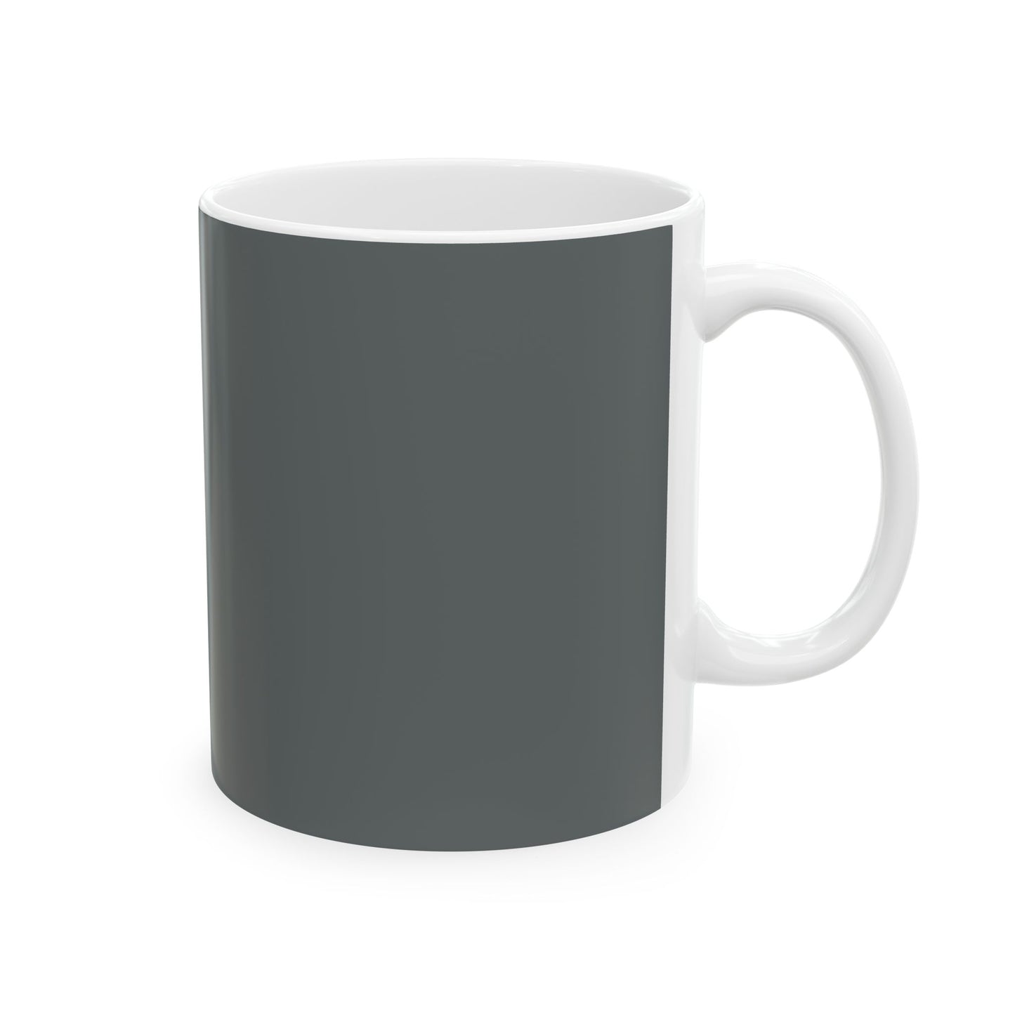 Charming Heart Ceramic Coffee Mug (Dark grey)