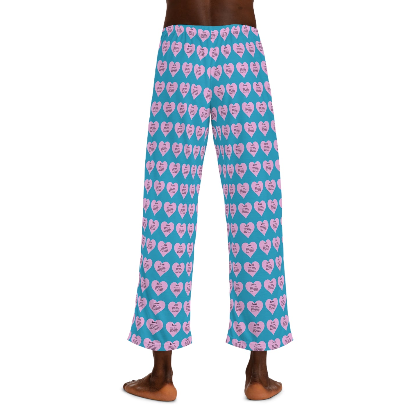 Men's All-Over Print Pajama Pants (Turquoise)