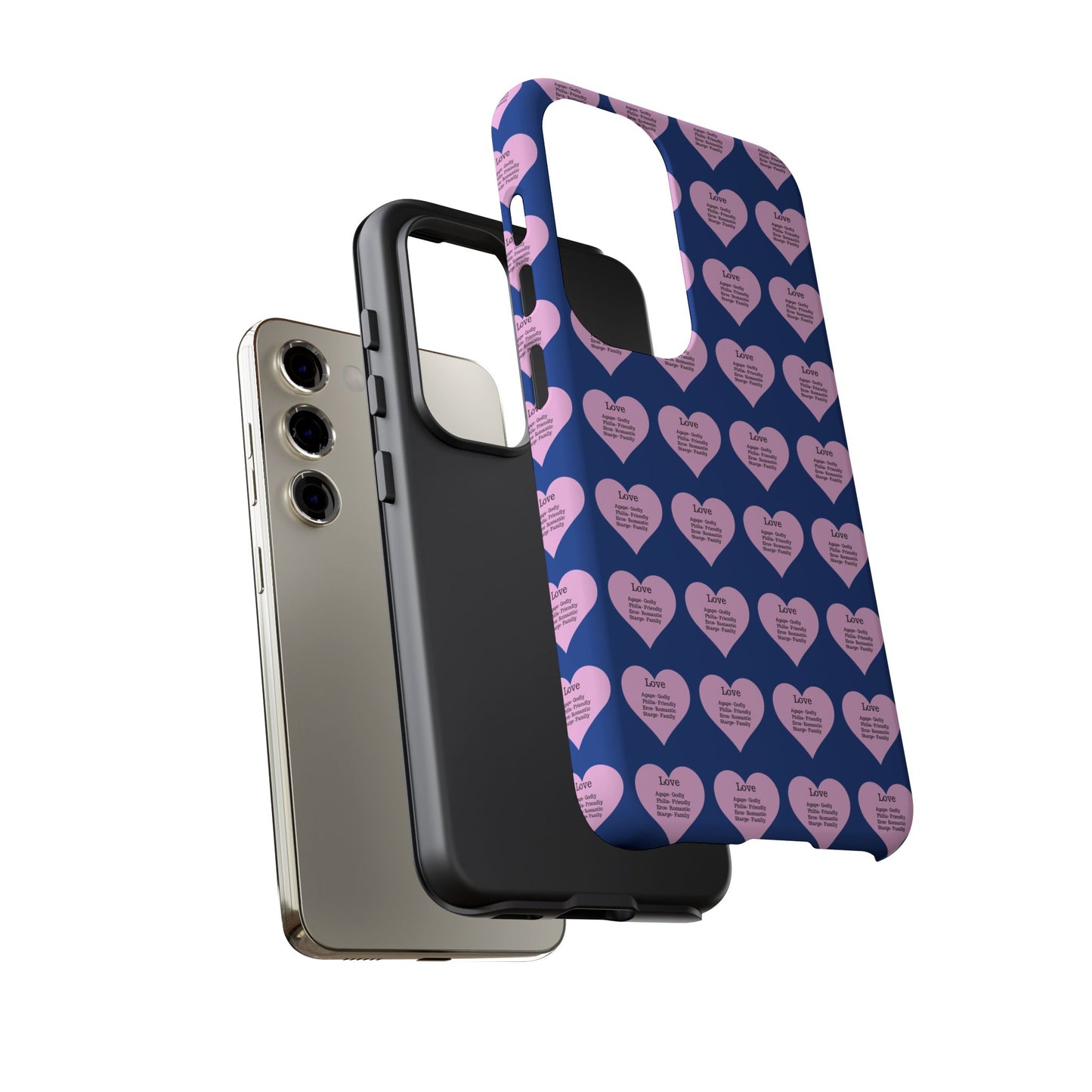 Hearts-A-Flutter Phone Case (Samsung)(Dark blue)