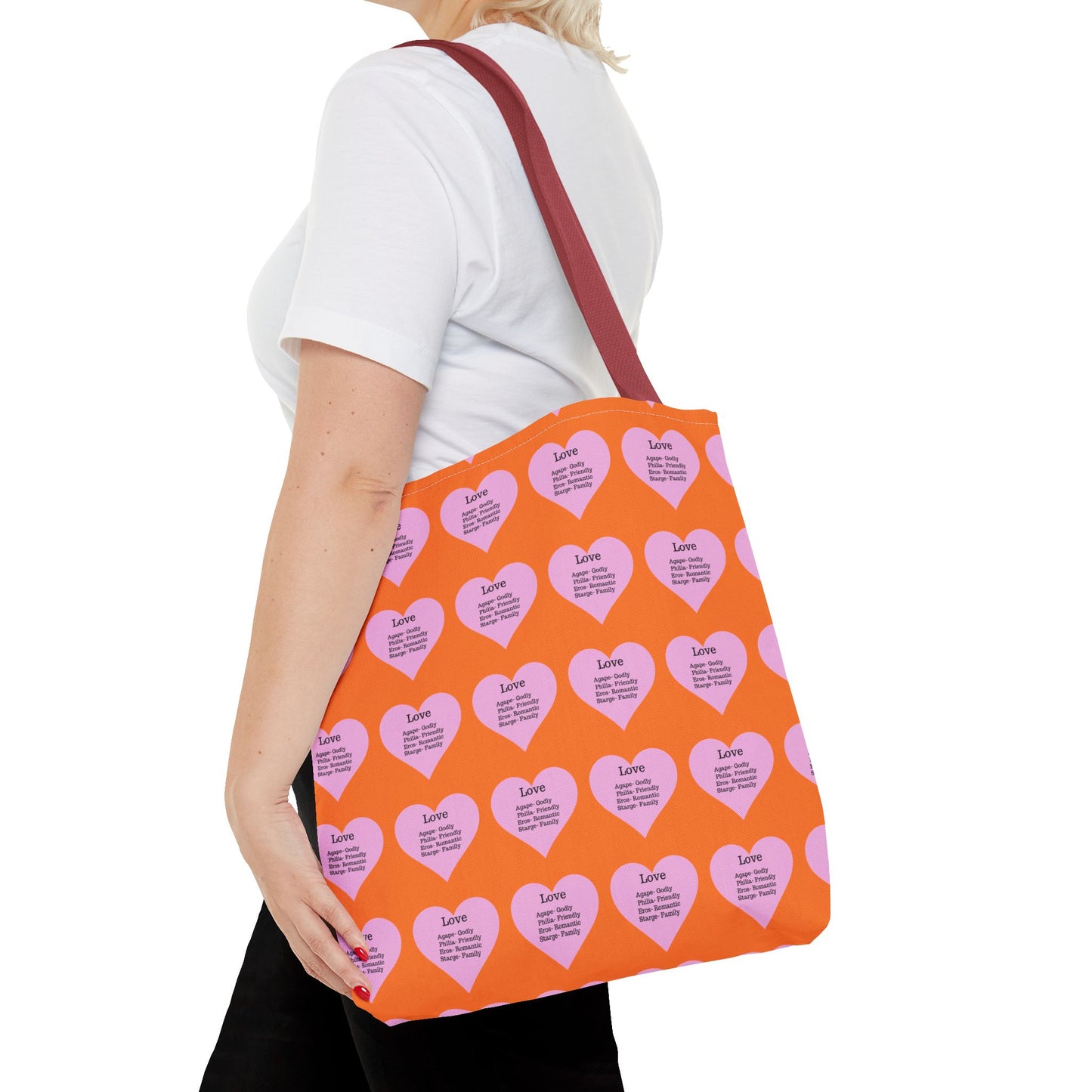 Pink Hearts Tote Bag (Crusta)